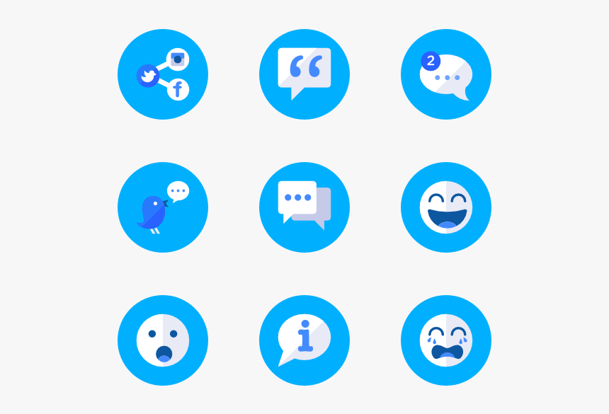 Essential Set - Vector Icon Blue Png