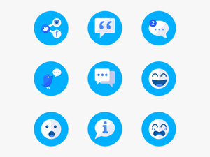 Essential Set - Vector Icon Blue Png