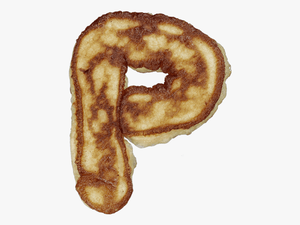 Small Pancakes Font - Letter P In Pancake