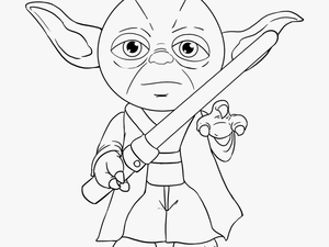 Transparent Chalk Drawing Clipart - Draw Yoda Step By Step