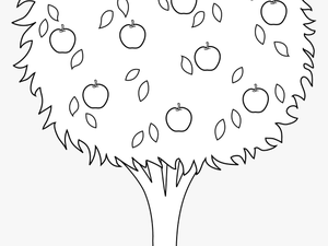 Transparent Colorful Tree Png - Orange Tree Clipart Black And White