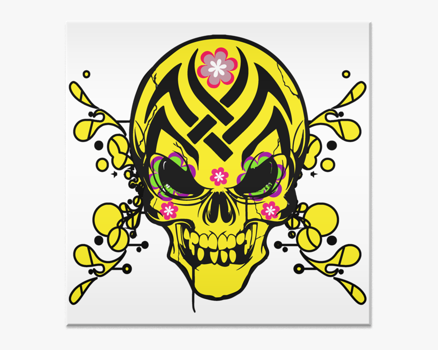 Azulejo Caveira Mexicana Yellow Crazy De Pantofelna - Skull