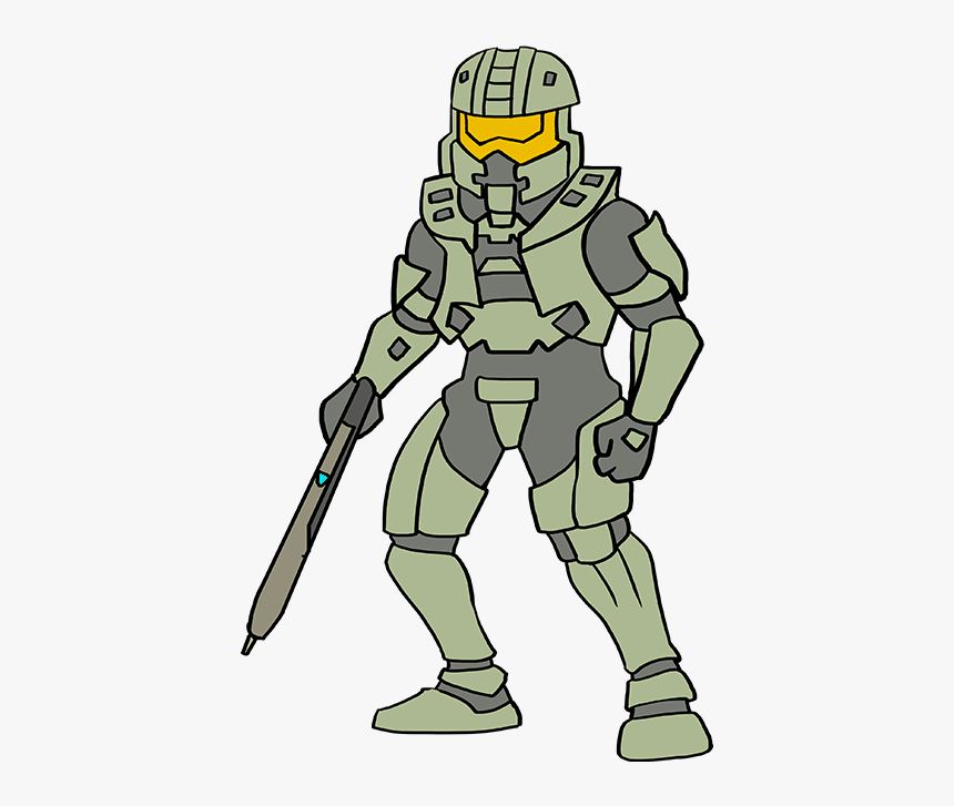 How To Draw Master Chief From Halo - Halo Master Chief Drawing