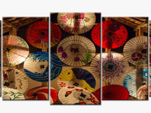 Japanese Umbrellas Canvas Wall Art - Japan