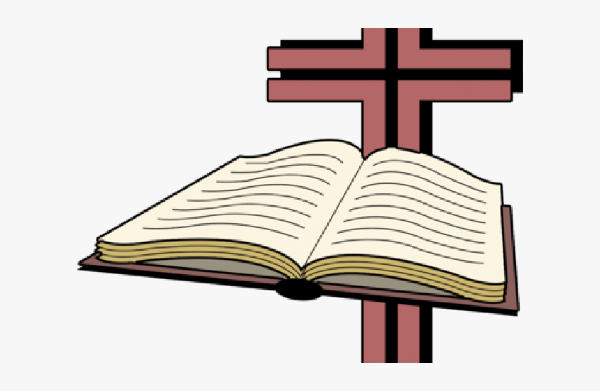 Clip Art Png Free Huge - Open Bible With Cross Clipart