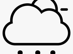 Transparent Sleet Clipart - Cloudy Symbol