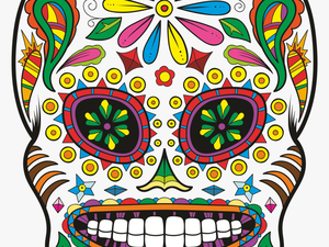 Download Wallpaper Clipart Full - Colorful Sugar Skull Designs