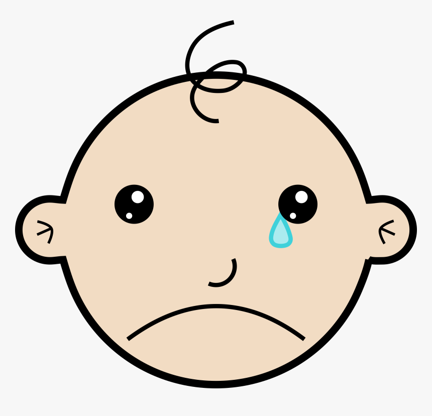 Serious Baby Svg Clip Arts - Sad Baby Clipart