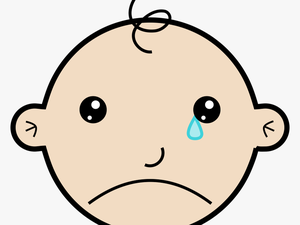 Serious Baby Svg Clip Arts - Sad Baby Clipart