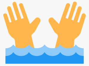 Dangerous Current Icon - Person Drowning Icon Png