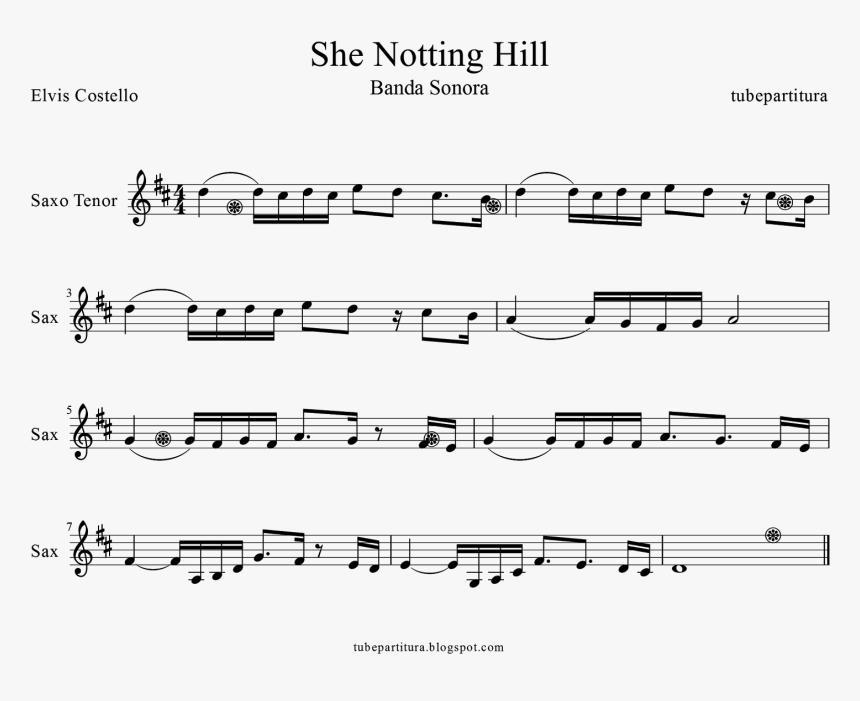 Sheet Music For Tenor Saxophone She By Elvis Costello - Brave Enough Lindsey Stirling Sheet Music