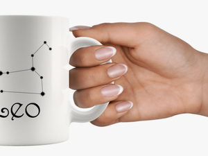 Zodiac Leo Constellation Ceramic Coffee Mug - Coffee Mug Hand Png
