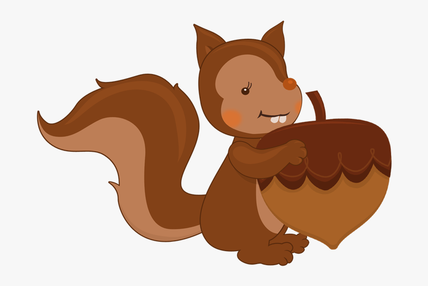 Acorn Clipart Fox Squirrel - Squirrel With A Nut Png