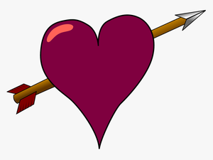 Transparent Flechas Rojas Png - Bow And Arrow Heart