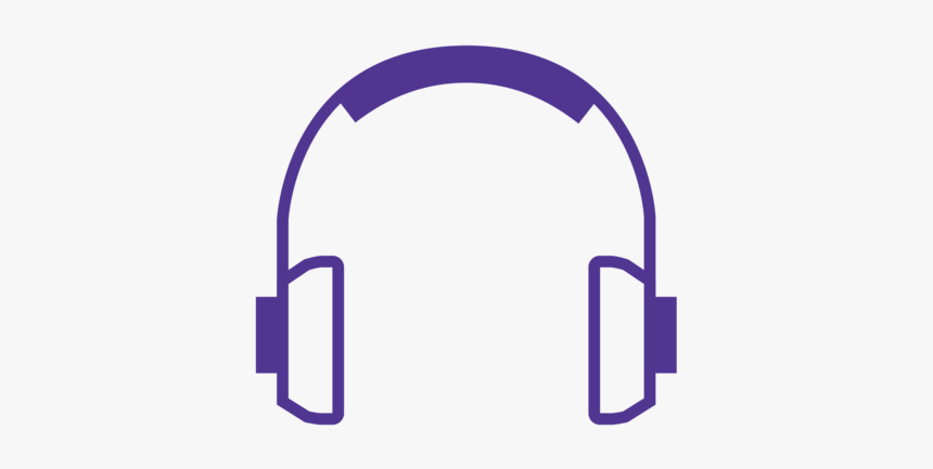 Icons Black Headphones Purple