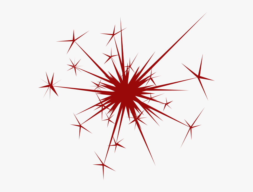 Red Sparkles Fireworks - Sparkle Clip Art