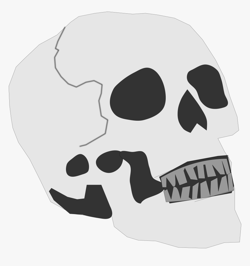 Simplified Skull Clip Arts - Cartoon Skull Png Public Domain