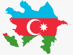 Azerbaijan Flag Map