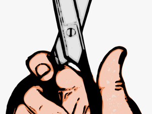 Scissors In Hand Cartoon