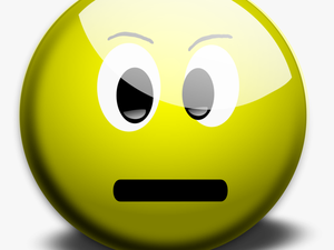 Cold Face Clipart - Yellow Smiley Face Neutral
