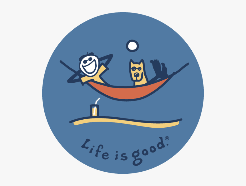 Life Is Good Clipart Hammock - Life Is Good Car Sticker Dog
