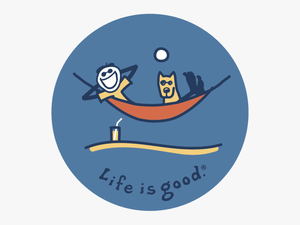 Life Is Good Clipart Hammock - Life Is Good Car Sticker Dog