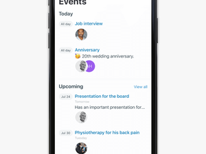 Profile Of Person With Notes And Events - Mobile Accounting App