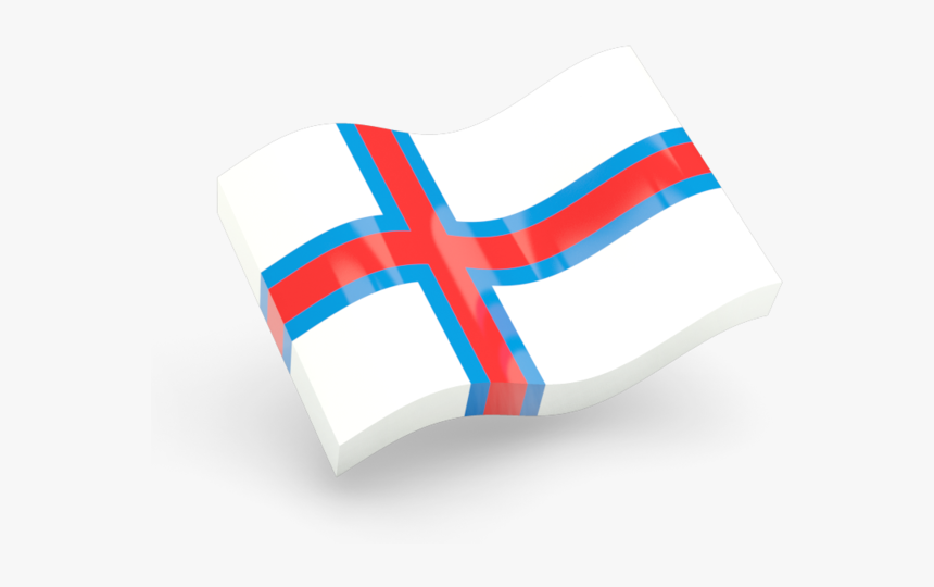 Glossy Wave Icon - Faroes Islands Flag Png