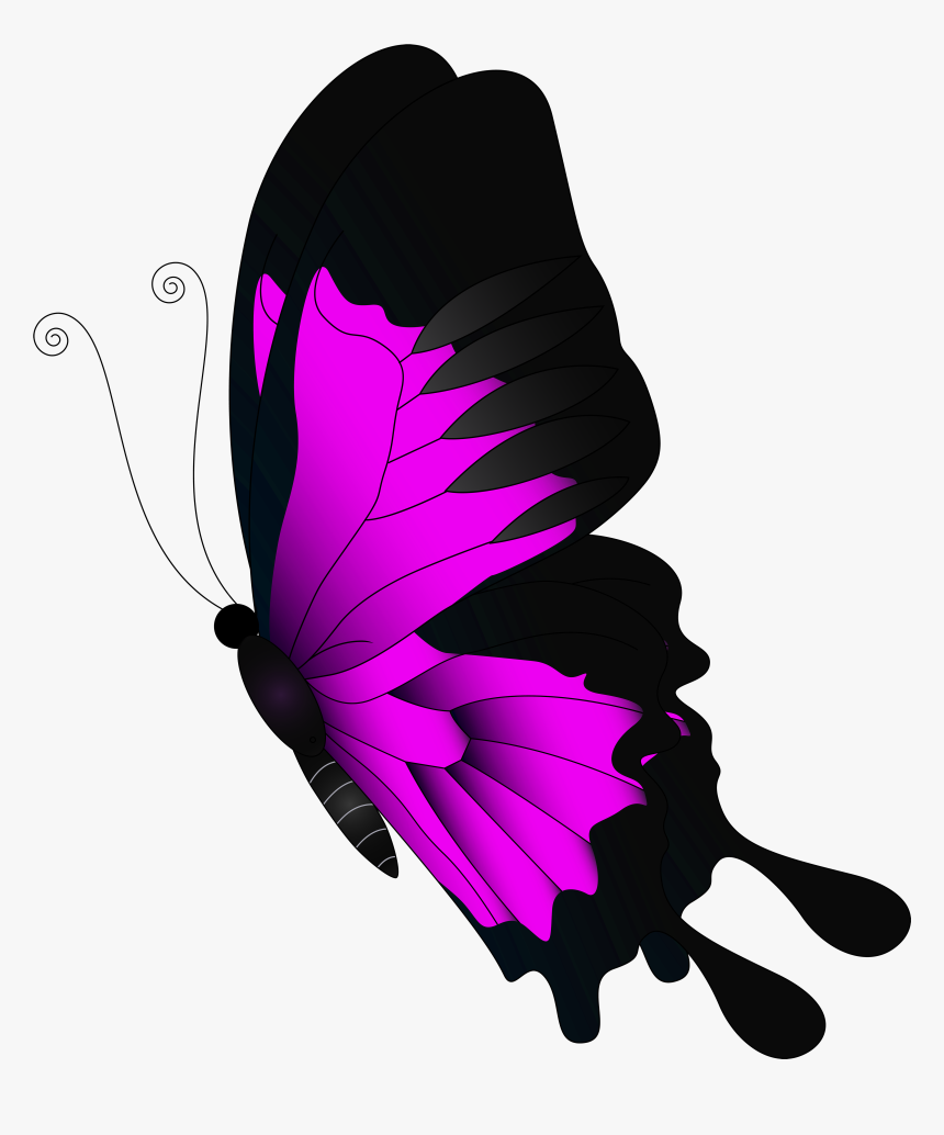 Pink Flying Butterfly Png - Red 