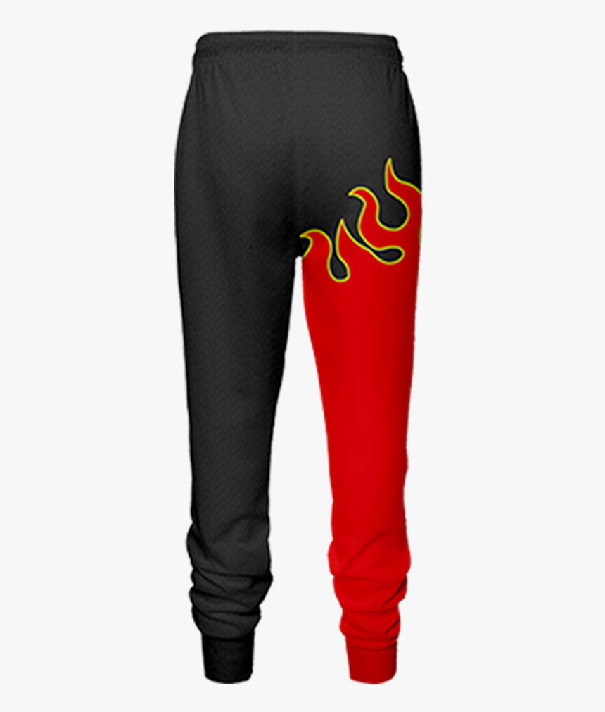 Tekken Jin Kazama Red Flame Cosplay Jogging Pants Fullprinted - Pocket