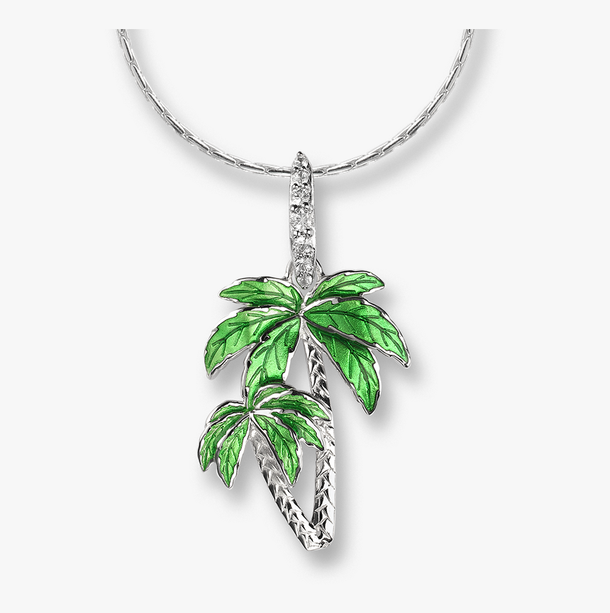 Palm Tree Necklace Green