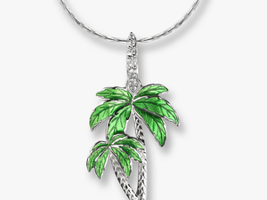 Palm Tree Necklace Green
