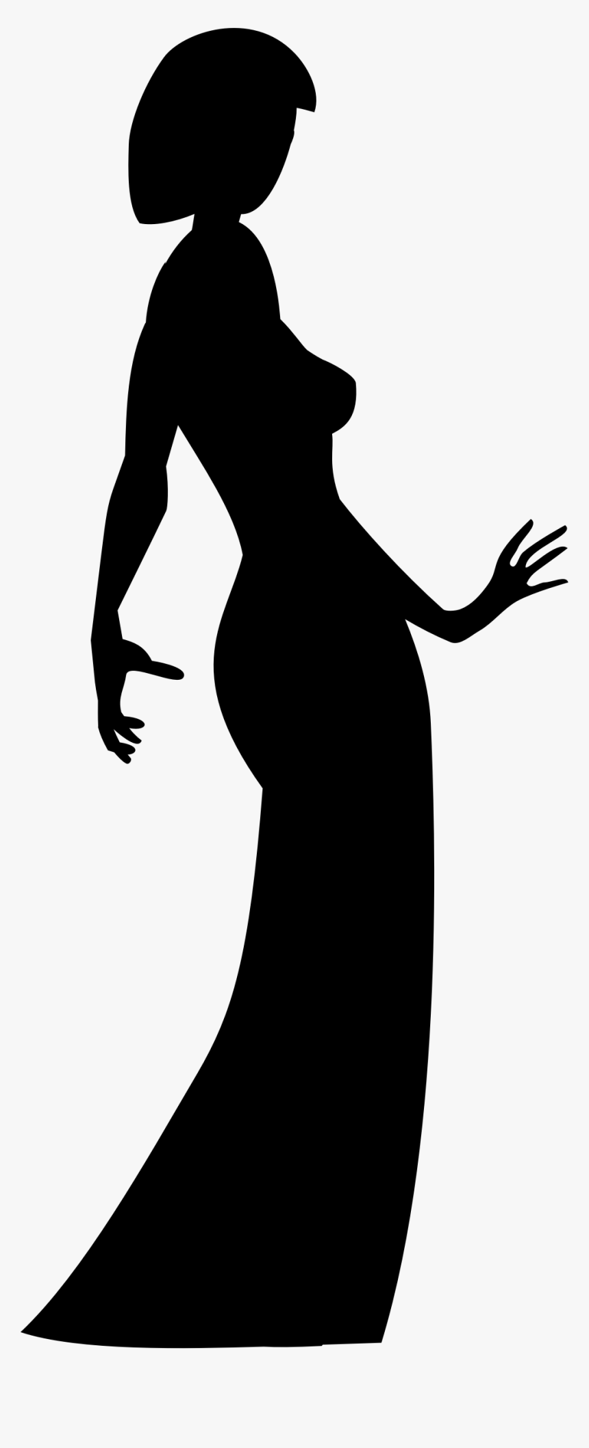 Clipart Free Download Clipart Woman In Dress Big Image - Siluet Women In Dress