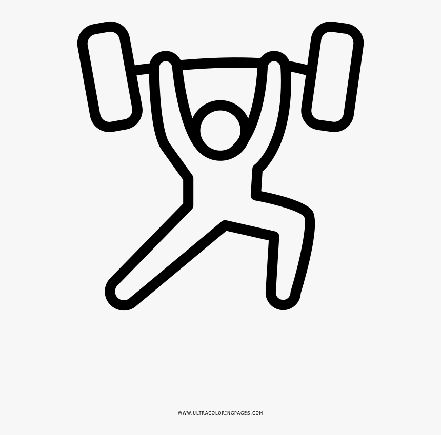 Weightlifting Coloring Page - Icon Weightlift