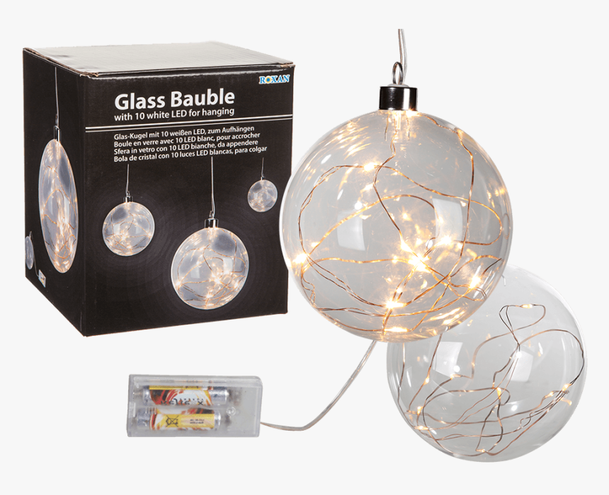 Led Christmas Baubles Glass - Led Glass Hanging Christmas Bauble