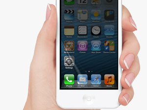 White Iphone Hand Png