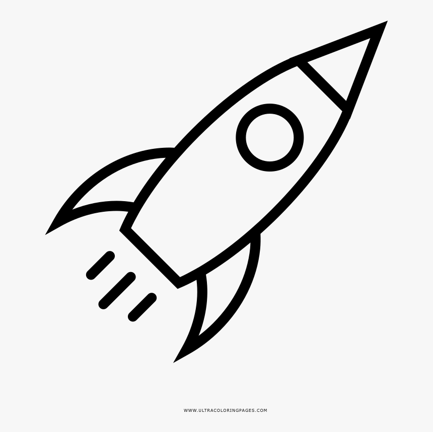 Rocket Ship Coloring Page - Startup Icon Png