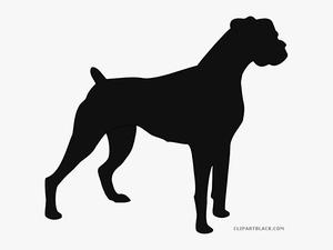 Boxer Dog Clipart - Boxer Dog Silhouette Vector Free
