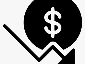 Dollar Fall - Inflation Icon Png