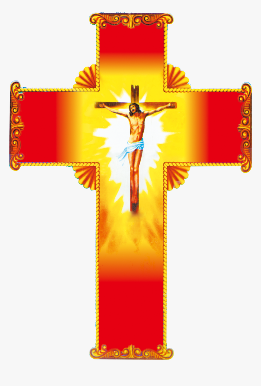 Christian Red Jesus Material Transprent Png Free - Cross Jesus Images Png