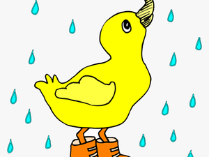 Duck In The Rain Svg Clip Arts - Duck In The Rain Cartoon