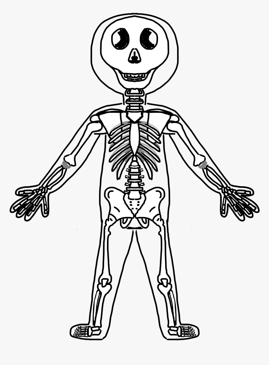 Human Body Black And White Clipart