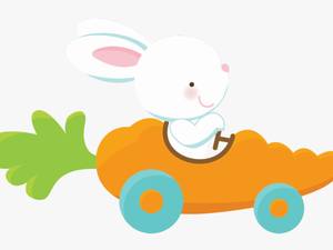 Personalized Easter Bunny Car Bib Clipart 