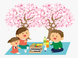 Cherry Blossom Viewing - Cherry Blossom Viewing Cartoon