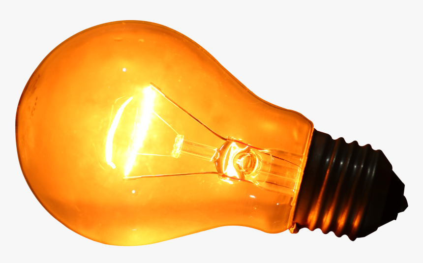 Glowing Yellow Light Bulb Png Image