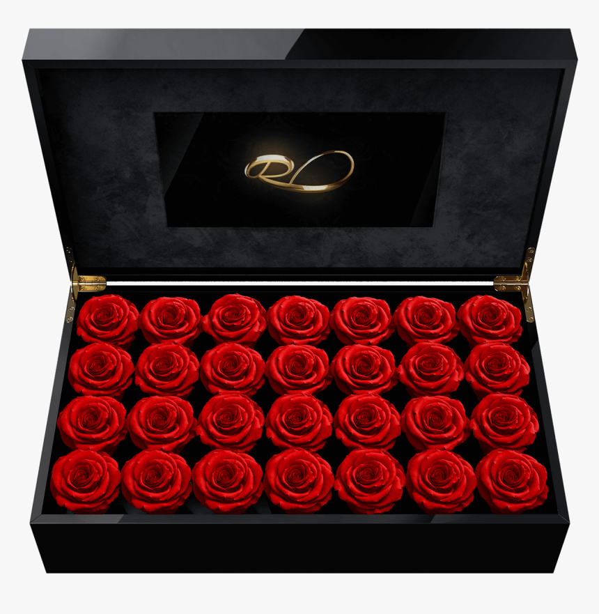 Luxury Lcd Display Flower Box Royal With 28 Preserved - Rose