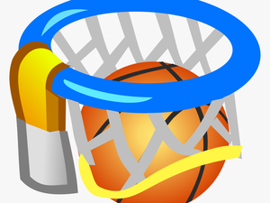 Basketball Backboard Clipart - Ball In The Net Clipart