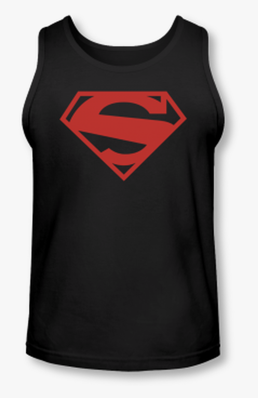 Superman New 52 Black And Red Adult Tank Top - Active Tank