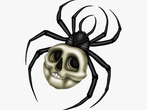#freetoedit #halloween #spider #skull - Spider Black Widow Clipart