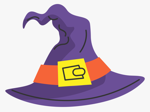 Witch Hat Boszorkxe1ny - Cartoon Purple Witch Hat
